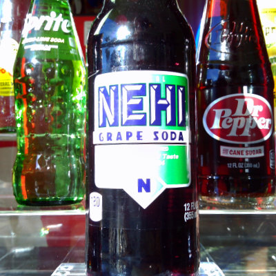 A bottle of Nehi grape soda pop